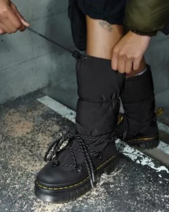 Audrick Hi Puffer-støvler in Sort