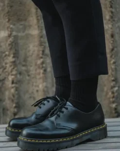 1461 Bex Oxford-sko i Smooth læder in Sort