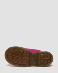 BUZZ-SKO MED 5 SNØREHULLER I FRÆSET NUBUCK-LÆDER in Pink