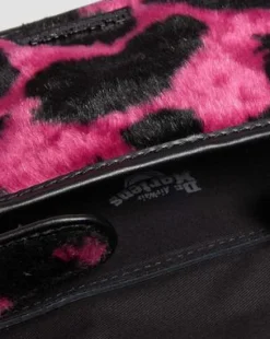 18 cm Hair On-skuldertaske med koprint in Thrift Pink