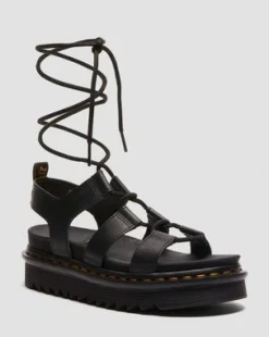 Gladiator-sandaler i Nartilla-læder in Sort