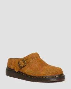 Isham Slingback-mules i marmoreret ruskind in Brown