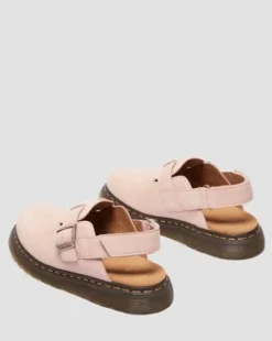Jorge Ii-mules i nubuck-læder in Pudderrosa