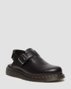 Jorge II Slingback-mules i Brando-læder med remme in Sort