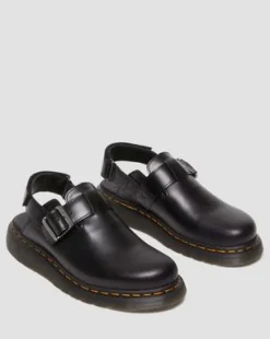 Jorge II Slingback-mules i Brando-læder med remme in Sort