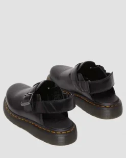Jorge II Slingback-mules i Brando-læder med remme in Sort