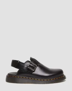 Jorge II Slingback-mules i Brando-læder med remme in Sort