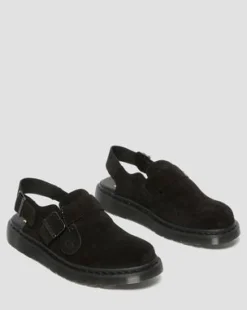 Jorge Made in England-mules i ruskind in Sort