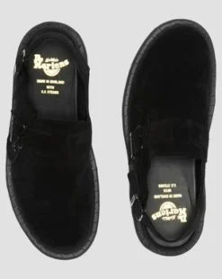 Jorge Made in England-mules i ruskind in Sort