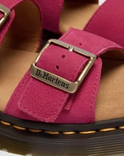 Josef Slide-sandaler i nubuck-læder in Pink