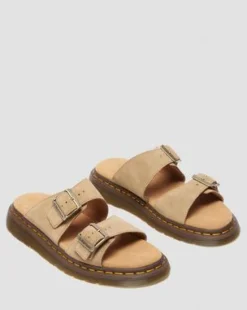 Josef Slide-sandaler i ruskind in Cámel