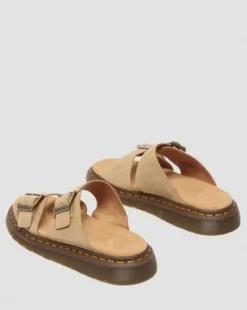 Josef Slide-sandaler i ruskind in Cámel