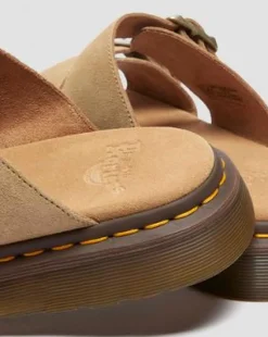 Josef Slide-sandaler i ruskind in Cámel