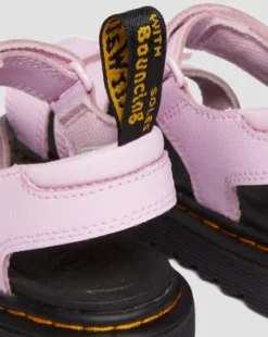 Junior Klaire-sandaler i Athena-læder med velcrorem in Lys Pink