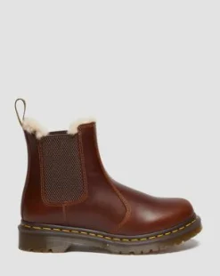 2976 Leonore Chelsea Støvler Med Imiteret Pelsforing in Butterscotch