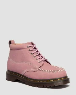 Lowell Chukka Moc Toe-ankelstøvler i Nubuck-læder in Pudderrosa