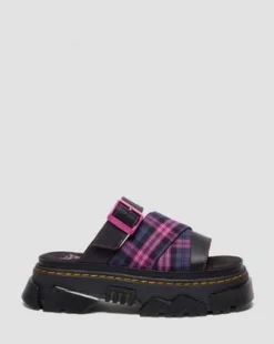MATTISON SLIDE SLIP-ON SANDALER in Sort & Pink Multi