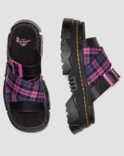 MATTISON SLIDE SLIP-ON SANDALER in Sort & Pink Multi
