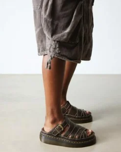 Maxxy Slide AR Rogue-sandaler i læder in Brun