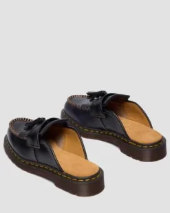 Mules i Adrian-læder in Sort