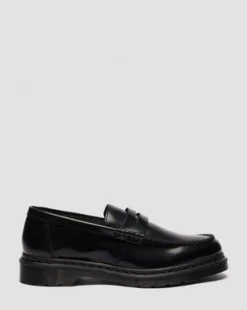 PENTON-LOAFERS I MONOKROMT SMOOTH LÆDER in Sort