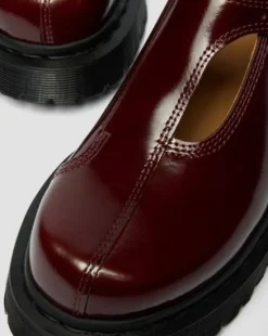 Rejena Mary Jane-sko i laklæder in Kirsebærrød