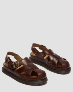 San Fisherman-sandaler i læder in Butterscotch