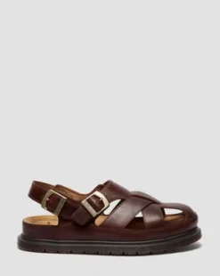San Fisherman-sandaler i læder in Butterscotch
