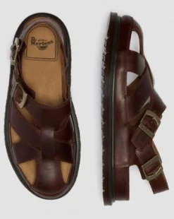 San Fisherman-sandaler i læder in Butterscotch