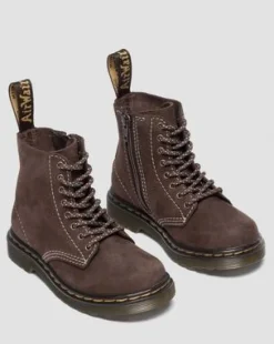 Småbørn - 1460 Tumbled Nubuck-støvler in Mørkebrun