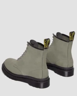 1460-snørestøvler i Milled Nubuck-læder in Nickel Grey