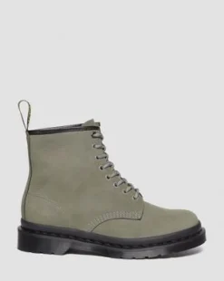 1460-snørestøvler i Milled Nubuck-læder in Nickel Grey