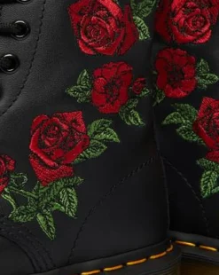 1460 Vonda Floral Rose-snørestøvler i læder in Sort
