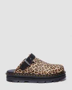 Zebzag Casual Slingback Platform-mules i ruskind in Lysebrun