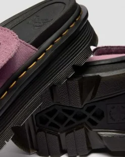 Zebzag-platformsandaler i ruskind in Pudderrosa