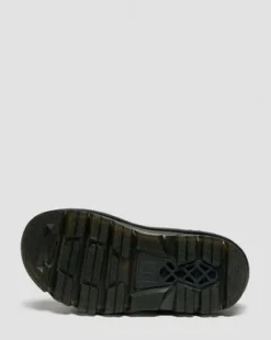 Zebzag-sandaler med platform i Pisa-læder in Sort
